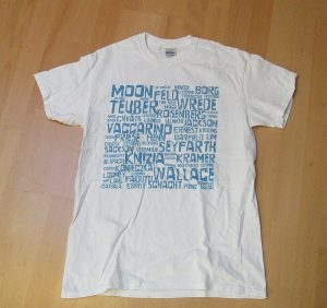 T-Shirt mit Spieleautoren von Geeky Goodies