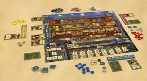 Spielplan und Material von Rokoko