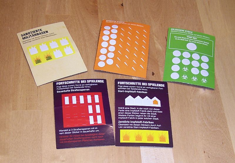 Pandemic Legacy Season 1 - weitere Aufkleber