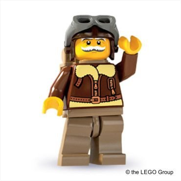 Lego Minifigur Pilot Serie 3
